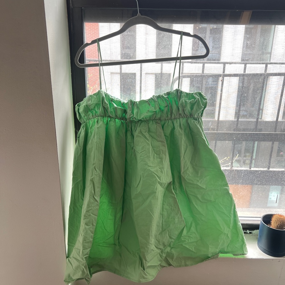 NWT OPT XL Green Spaghetti Strap Green Mini Dress
